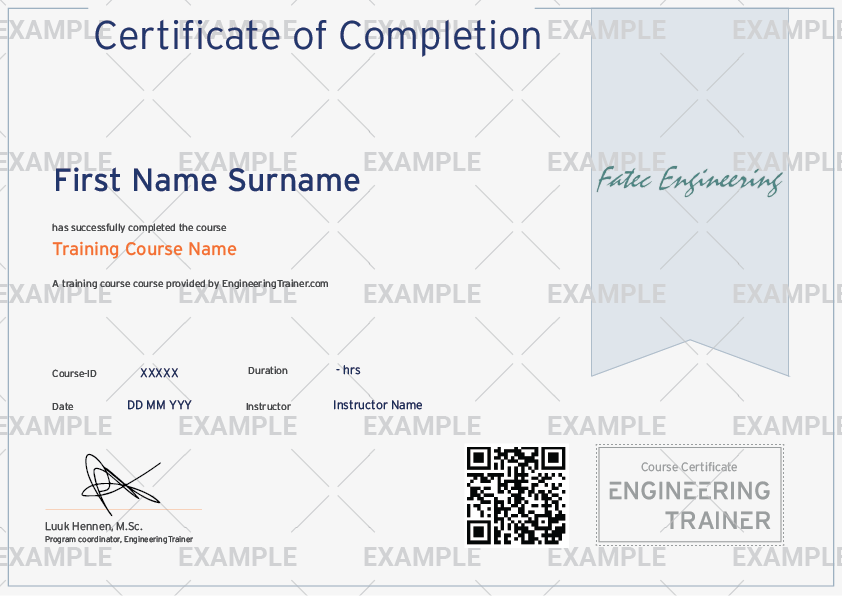 Example Certificate 