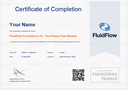 FluidFlow Foundations III - Two-Phase Flow Module Certificate