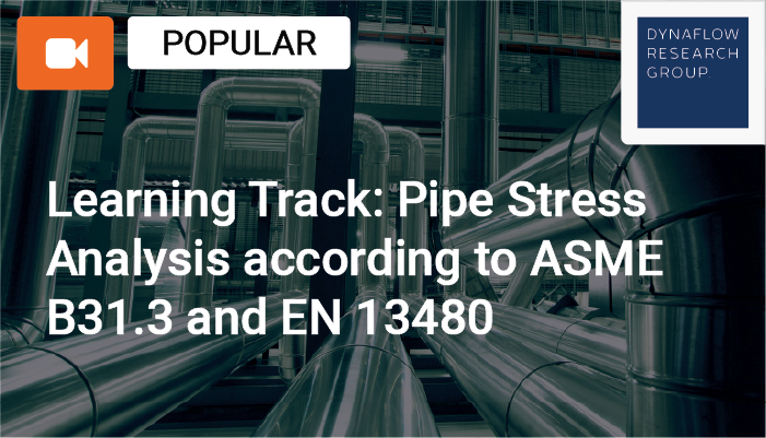Learning Track: Pipe Stress Analysis according to ASME B31.3 and EN 13480