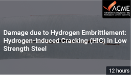 [INCO3116 - Product] Damage due to Hydrogen Embrittlement: Hydrogen-Induced Cracking (HIC) in Low Strength Steel